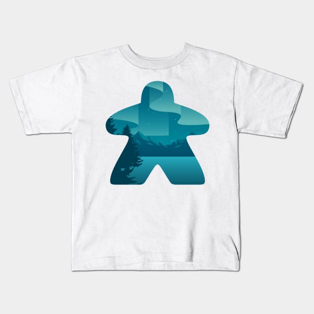 Board Game Meeple Kids T-Shirt by Beam Geeks